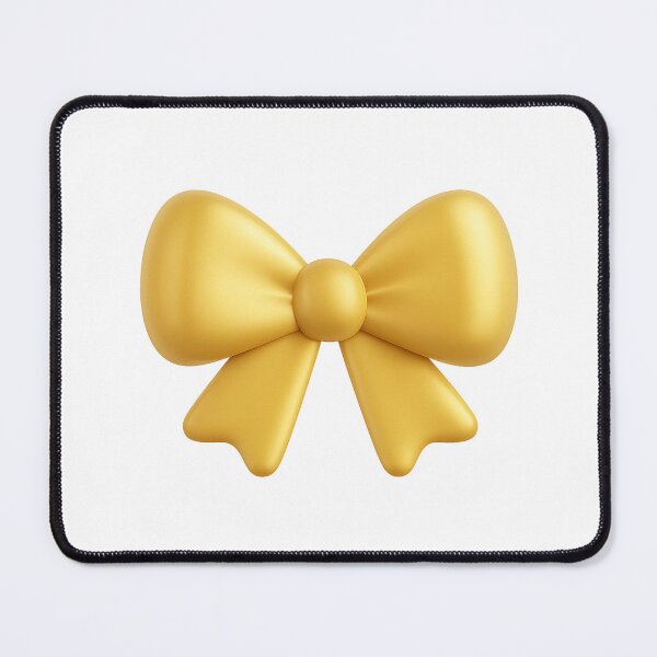 Item preview, Golden decorative bow with smooth ribbon design, elegant festive element perfect for Christmas and holiday projects designed and sold by Mimoshi ⭐⭐⭐⭐⭐.
