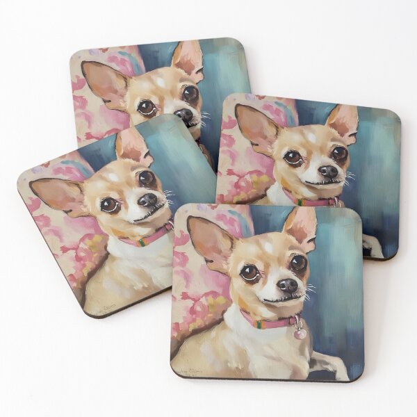 Item preview, Preppy Chihuahua portrait designed and sold by SophieClimaArt.