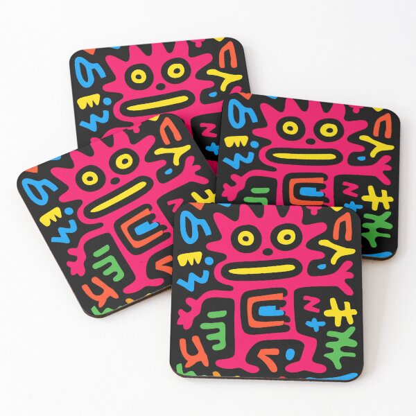 Item preview, Pink Funky Neon Alien – Pop Art Creature with Open Arms designed and sold by Moisky Patterns.