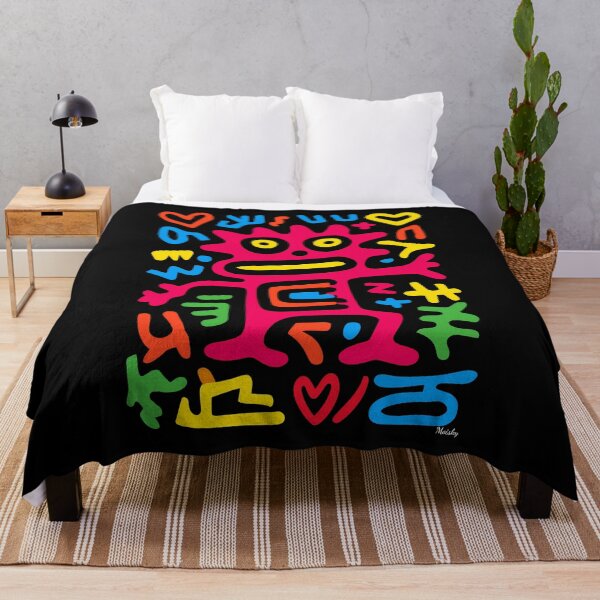 Item preview, Pink Funky Neon Alien – Pop Art Creature with Open Arms designed and sold by Moisky Patterns.