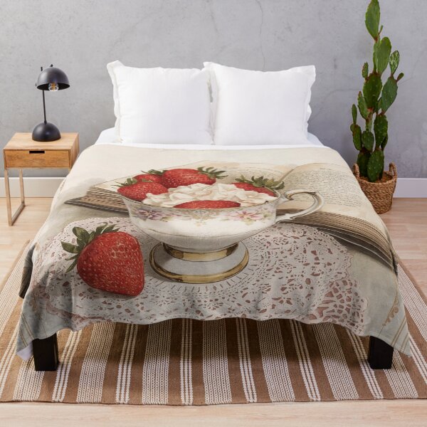Item preview, Strawberries & Cream – Cottagecore Tea Time designed and sold by Deezyned.