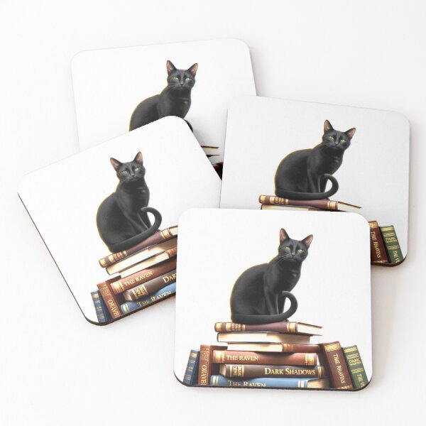 Artikelvorschau, Süße schwarze Katze auf Buch entworfen und verkauft von Obinne.