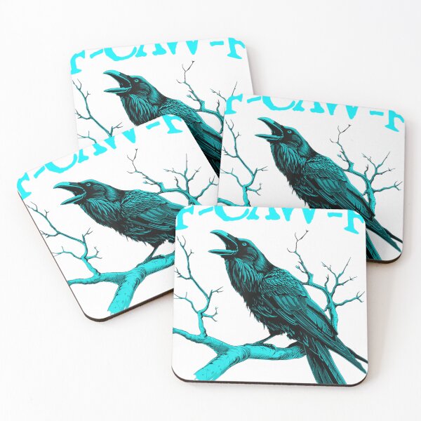Item preview, Black Crow F Caw F Funny Black Bird Retro designed and sold by Msunnyonroy.