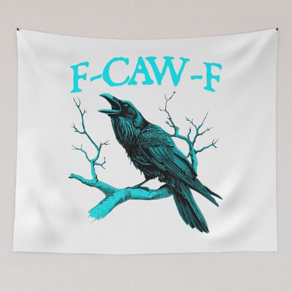 Item preview, Black Crow F Caw F Funny Black Bird Retro designed and sold by Msunnyonroy.