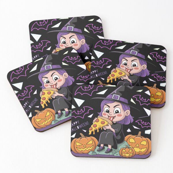 Item preview, Happy Halloween Eat Pizza – Spooky Fun Neon Design designed and sold by Grxcreation.