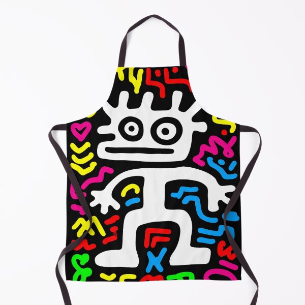 Item preview, White Funky Neon Alien – Pop Art Character with Bold Contrast designed and sold by Moisky Patterns.