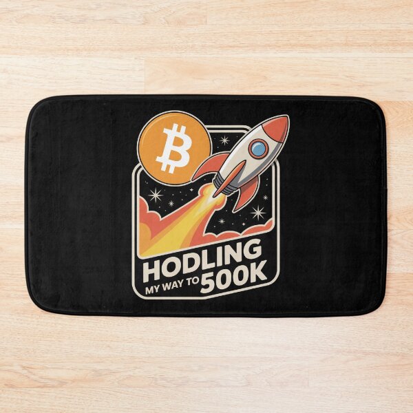 Item preview, HODLing my way to 500k, bitcoin to the moon, bitcoin crypto designed and sold by NoetherSym.