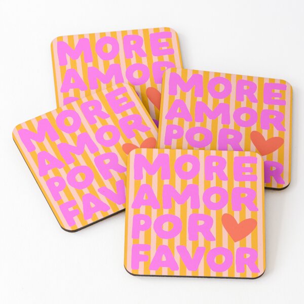 Aperçu de l'œuvre More Amor Por Favor, Décor Rose Et Orange créée et vendue par ArtVueStudio.