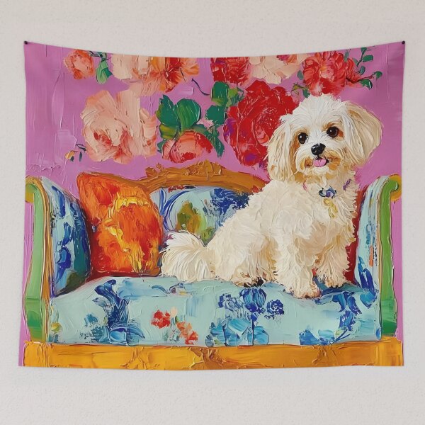 Item preview, Terrier in preppy interior designed and sold by SophieClimaArt.