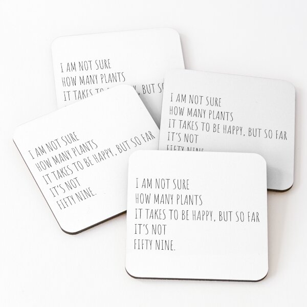 Item preview, I am not sure how many plants it takes to be happy, but so far it’s not Fifty nine designed and sold by EmeraldeaArt.