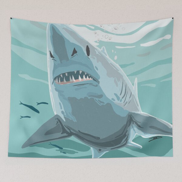 Item preview, Prowling Shark designed and sold by jodeckdoodles.
