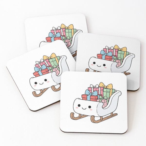 Item preview, Cute Kawaii Christmas Sleigh with Presents designed and sold by istoriadesign.