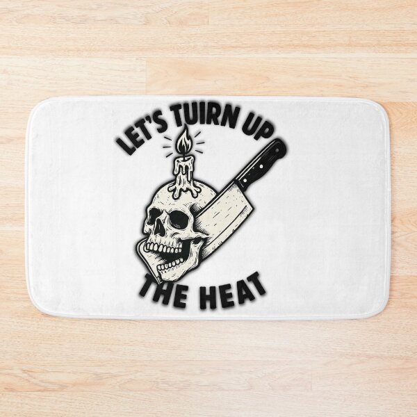 Item preview, Let’s Turn Up the Heat — Skull, Cleaver & Candle (Dark Kitchen Art) designed and sold by TrendTribeTP.
