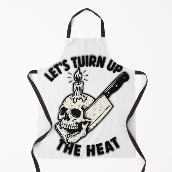 Item preview, Let’s Turn Up the Heat — Skull, Cleaver & Candle (Dark Kitchen Art) designed and sold by TrendTribeTP.