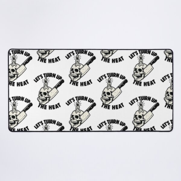 Item preview, Let’s Turn Up the Heat — Skull, Cleaver & Candle (Dark Kitchen Art) designed and sold by TrendTribeTP.