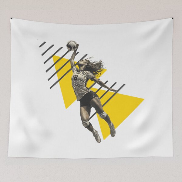 Item preview, Women’s Volleyball Spiker Outside Hitter with Geometric Art designed and sold by daila70.