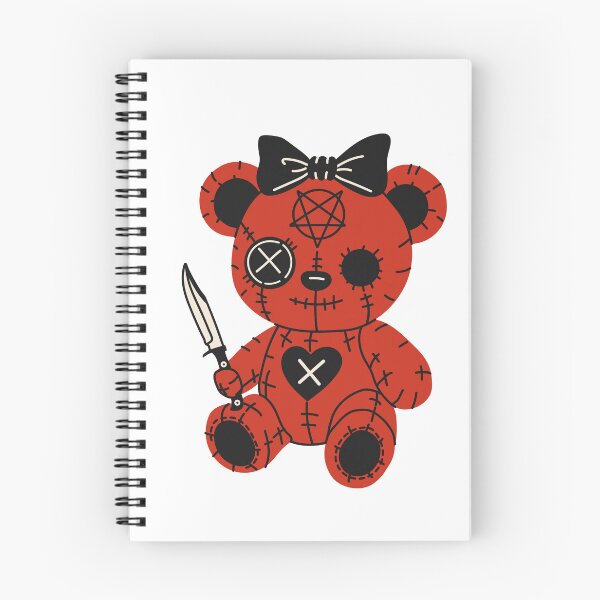 Item preview, Creepy voodoo-style teddy bear with red stitched body designed and sold by Innamalinka.
