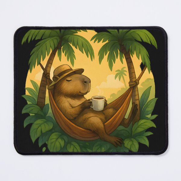 Item preview, Realistic Chilling Capybara. designed and sold by Raubee.