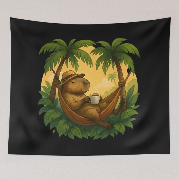 Item preview, Realistic Chilling Capybara. designed and sold by Raubee.