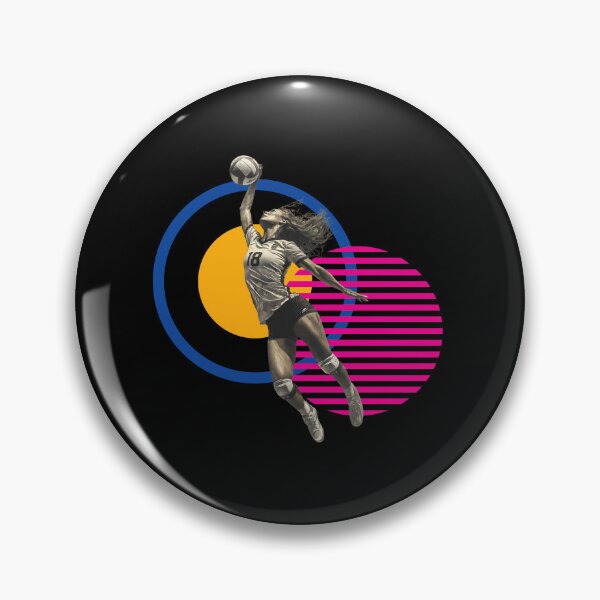 Item preview, Volleyball Outside Hitter Powerful Spiker on Bold Geometric Pattern designed and sold by daila70.