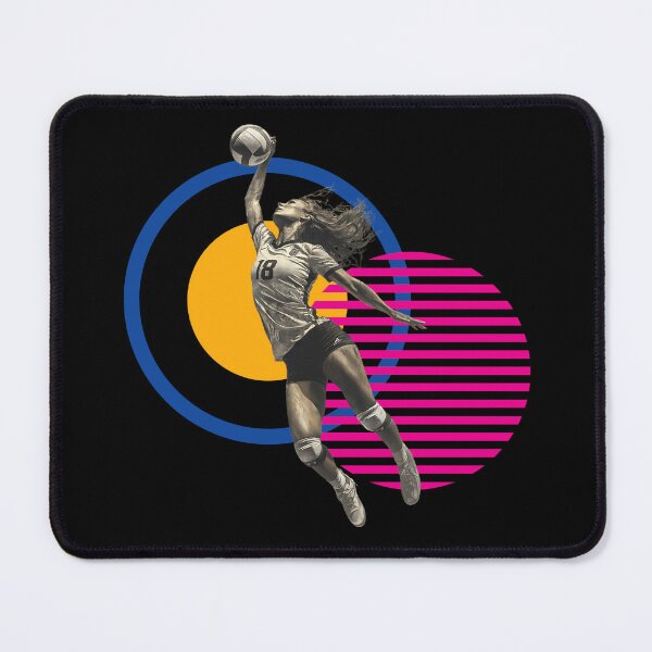 Item preview, Volleyball Outside Hitter Powerful Spiker on Bold Geometric Pattern designed and sold by daila70.