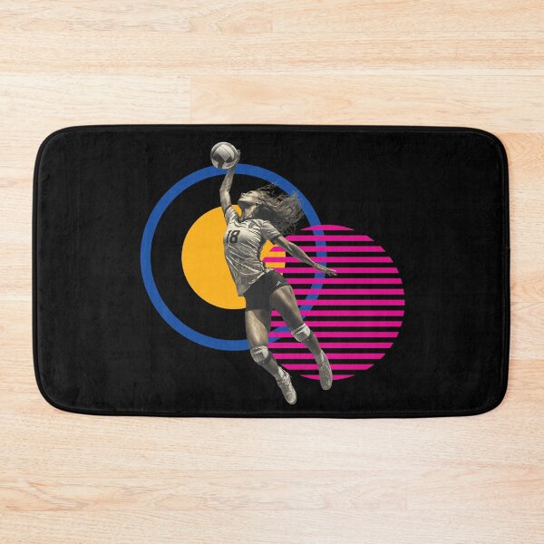 Item preview, Volleyball Outside Hitter Powerful Spiker on Bold Geometric Pattern designed and sold by daila70.