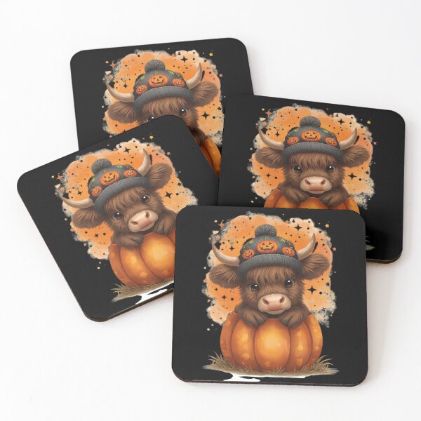 Item preview, Cute Highland Cow Pumpkin Sticker – Cozy Autumn Fall Aesthetic Farm Animal Design designed and sold by FestivityFinds.