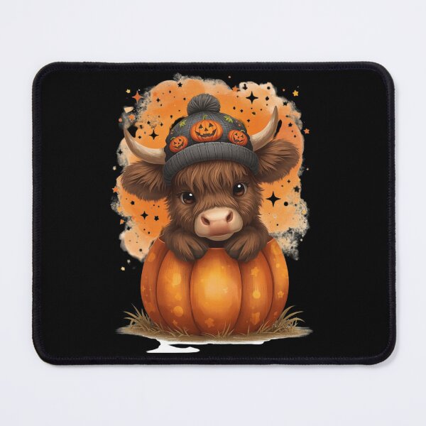 Item preview, Cute Highland Cow Pumpkin Sticker – Cozy Autumn Fall Aesthetic Farm Animal Design designed and sold by FestivityFinds.