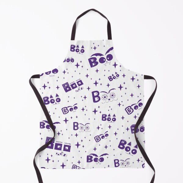 Item preview, Halloween Violet Purple Boo crazy faces designed and sold by MoorePatterns.