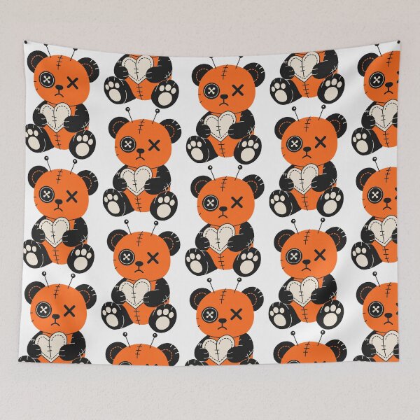 Item preview, Sad Voodoo Style Teddy Bear with Heart Patch designed and sold by Innamalinka.