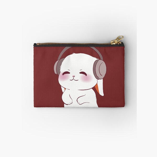 Item preview, Rabbit wearing headphones listening to music designed and sold by MellowMayStudio.