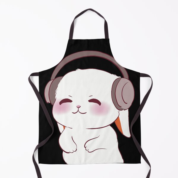 Item preview, Rabbit wearing headphones listening to music designed and sold by MellowMayStudio.