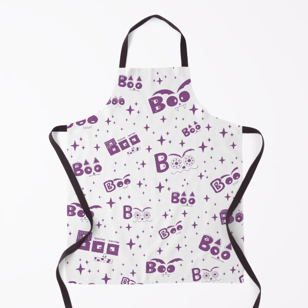 Item preview, Halloween Plum Purple Boo crazy faces designed and sold by MoorePatterns.