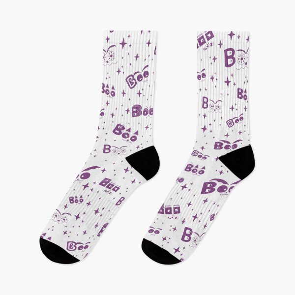 Item preview, Halloween Plum Purple Boo crazy faces designed and sold by MoorePatterns.