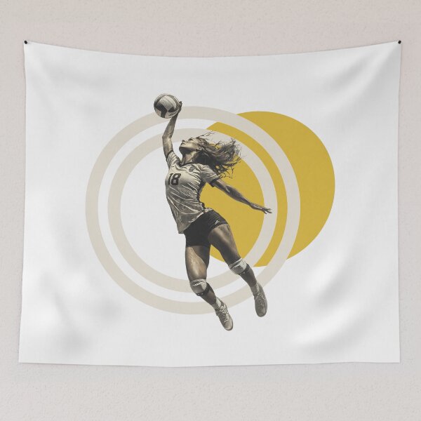 Item preview, Volleyball Outside Hitter Sporty Spiker on Geometric Design designed and sold by daila70.