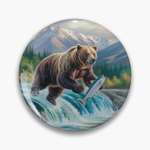 Item preview, Yukon River - Bear fish lover designed and sold by DamioPolArt.