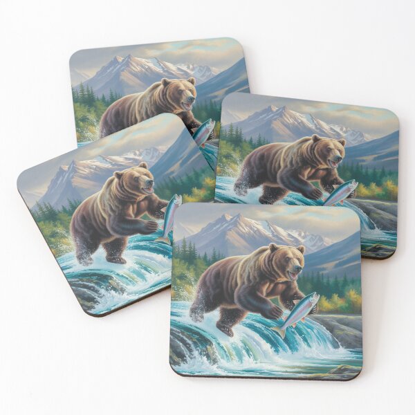 Item preview, Yukon River - Bear fish lover designed and sold by DamioPolArt.