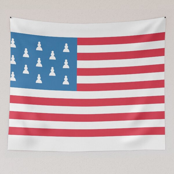 Item preview, US Flag Chess Pawn Patriotic Design designed and sold by missbobbit.