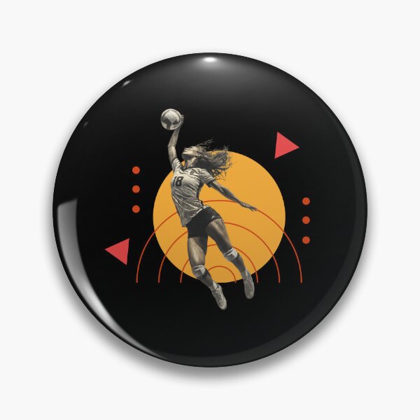 Item preview, Volleyball Hitter Outside Position Spiker with Geometric Artwork designed and sold by daila70.