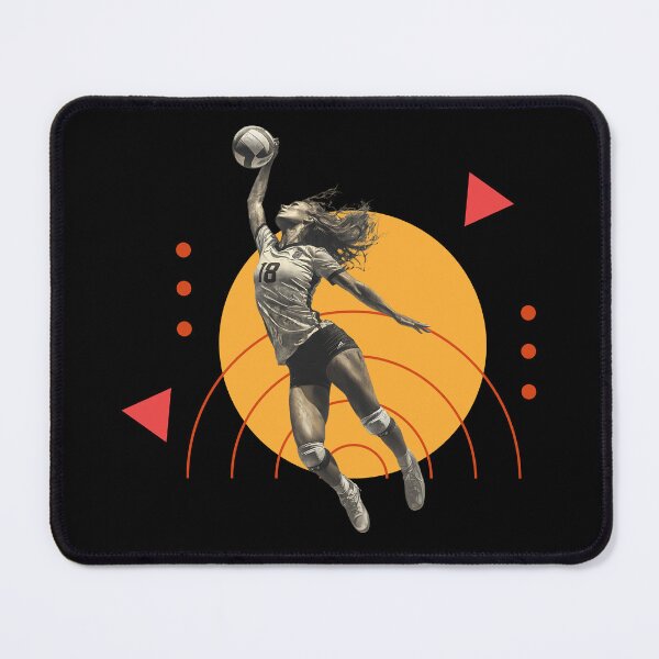 Item preview, Volleyball Hitter Outside Position Spiker with Geometric Artwork designed and sold by daila70.