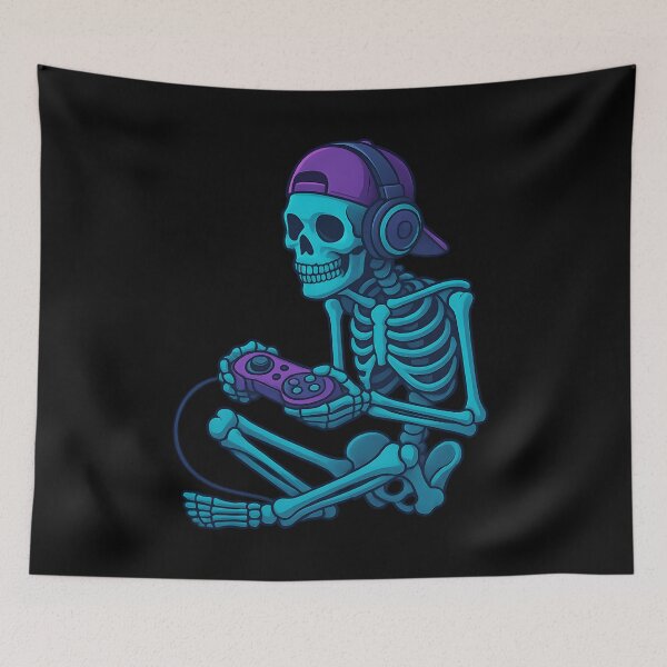 Item preview, Gaming Skeleton – Spooky Gamer Life – Cute Halloween Design designed and sold by Har-vee.