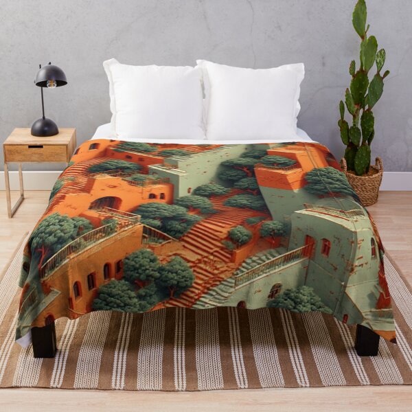 Item preview, Surreal Terraced Village with Trees and Stairways designed and sold by Virtuals1.