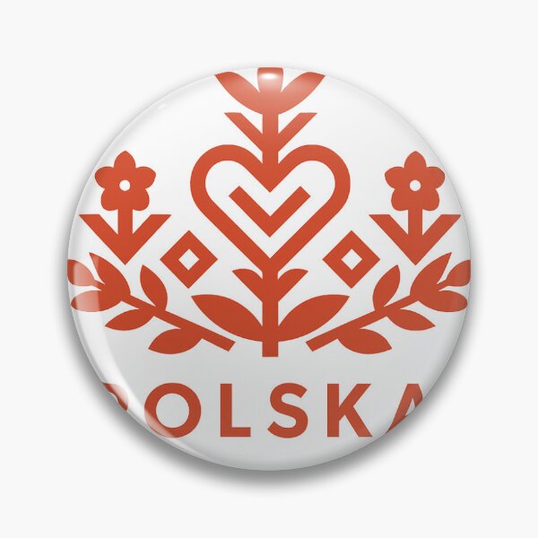 Item preview, Polska Folk Heart Floral Emblem Design designed and sold by GlobeMood.