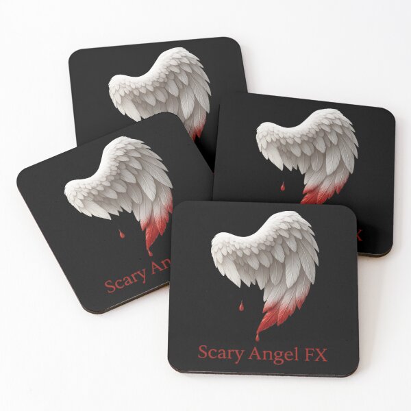 Item preview, Beauty and Blood – Single Angel Wing with Blood Drops | Scary Angel FX Collection designed and sold by Scaryangelfx.