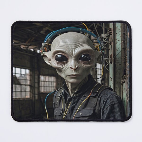 Item preview, Alien Creature Portrait in a Factory designed and sold by KALEIDOSCOPE UK.
