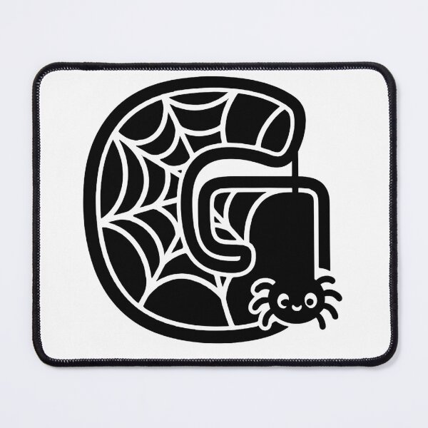 Item preview, Halloween Letter G – Black Spider Web Kawaii Cartoon designed and sold by PrintCreations9.
