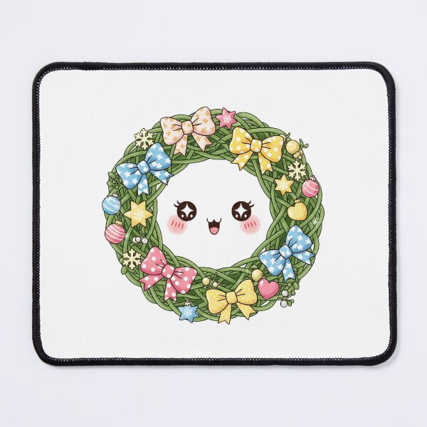 Item preview, Cute Kawaii Christmas Wreath designed and sold by istoriadesign.