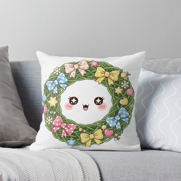 Item preview, Cute Kawaii Christmas Wreath designed and sold by istoriadesign.