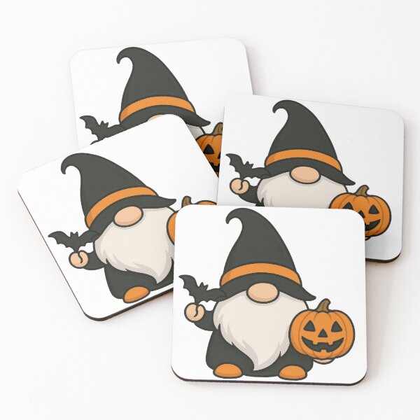 Item preview, Cute Halloween Gnome with Pumpkin and Bat designed and sold by ImagineCorner.