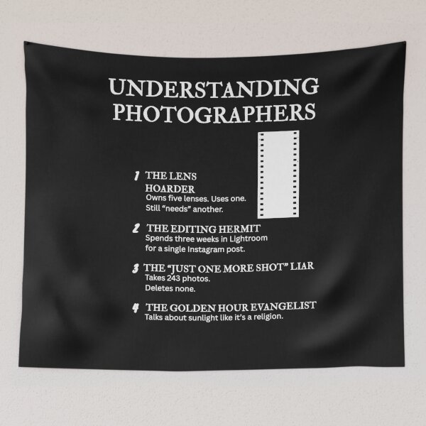 Item preview, FUNNY PHOTOGRAPHER QUOTES – A Guide to Lens Life – Black designed and sold by PsyFlow35.